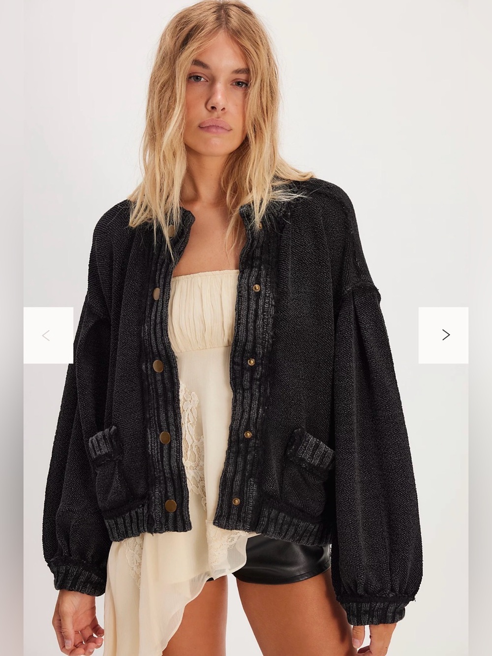 NWT Women’s We The Free Cute In This Cardi by Free People BLACK size XS